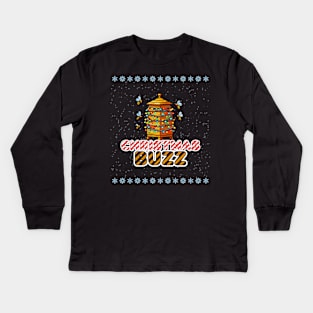 Christmas Buzz | Beekeeper | Beekeeping | Funny | Xmas | Bee | Honey | Beehive | Save the bees | Holiday | Christmas gift Kids Long Sleeve T-Shirt